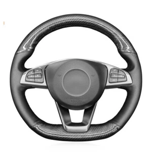 Cubierta de volante de coche para Benz W205 AMG 45 C117 C218 W213 X253 C253 W166 - Imagen 1 de 12