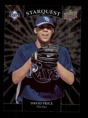 2009 UPPER DECK STARQUEST SILVER COMMON #SQ-37 DAVID PRICE ROOKIE RC TB RAYS - Image 1 of 2