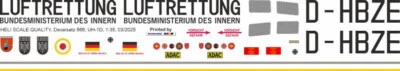 Decal 566 Bell UH-1D Luftrettung BMI D-HBZE - Bild 1 von 2