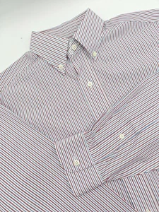 🇺🇲 New Jos A Bank Mens Traveler Tailored Fit Button Down Shirt 14.5x33 Red Blu - Picture 1 of 7