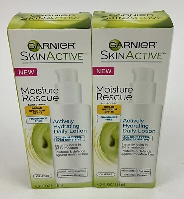 Garnier Skin Active Moisture Rescue SPF 15 Daily Lotion 2 Pack New Exp 08/17 - Image 1 of 4