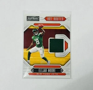 ELIJAH MOORE 2021 PANINI PLAYBOOK JERSEY PATCH HOT ROUTES /299 JETS ROOKIE - Picture 1 of 2