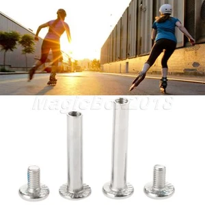 10 Set Roller Skates Parts Axle Screws 31/36mm Steel Skating Screw Rod and Nut - Picture 1 of 8