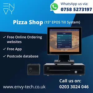 Pizza Shop NEW 15" Touchscreen Xonder X1 All in One Cash Register EPOS System - Picture 1 of 8