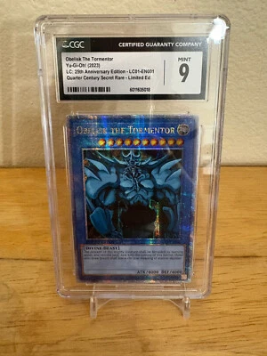 Yu-Gi-Oh! Obelisk the Tormentor (Quarter Century Secret Rare) CGC 9 LC01-EN001 - Image 1 of 4