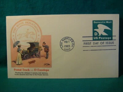 "D" Rate (22c) Stamped Envelope-First Day of Issue-Fleetwood Cachet-Scott# U607 - Image 1 of 2