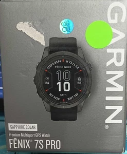 Garmin Fenix 7S Pro Sapphire Solar Unisex Adults Smartwatch- Gray (010-02776-10) - Picture 1 of 2