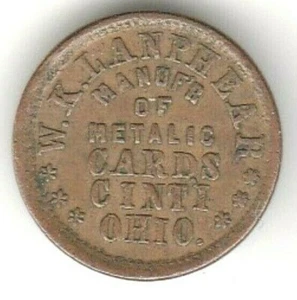 CW Store Card Token LANDPHEAR Metalic Cards Cinci FULD 165CY-48a/1088 R-9 RARE - Picture 1 of 2