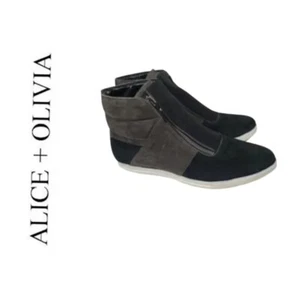 Alice + Olivia Gray Suede Hi-Tops Originally $345 - Picture 1 of 7