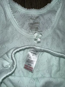 Rene Rofe Girl Hearts Tank Top Shorts Set Size 8 Mint Pajamas Casual Set - Picture 1 of 17