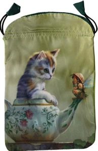 Fantasy Katze Satin Tarot Karten Tasche Etui - Bild 1 von 1