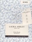 Laura Ashley King Sheet Set Sweet Success Blue Floral 4pc Cottage Farmhouse Gray