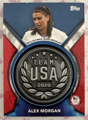 2021 Topps Olympians Alex Morgan Gold Medalist Medallion /99 USA Soccer #AMAM - Image 1 of 2
