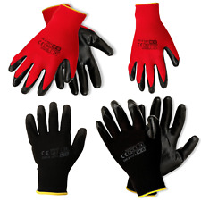 Premium Nitrile Coating Work Gloves Safety Durable Garden Grip Builders 1-240