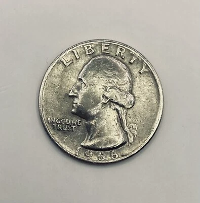 1966 U.S. Washington Quarter Coin NO Mint Mark & Rim Error - Image 1 of 2