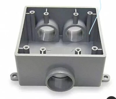 Cantex 5133402 Weatherproof Electrical Box, 35.3 Cu In, Fscc Box Type, 2 Gangs,