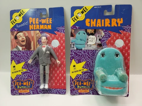 Peewee Herman and Chairry Lot Of 2 Vintage Matchbox 1988 Action Figures Cover
