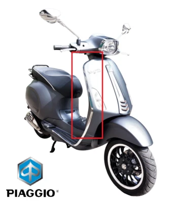 Chrom Leiste Beinschild rechts original Piaggio Vespa Primavera Sprint 50 125 - Bild 1 von 4