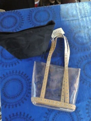 sehr schöne außergewöhnliche Damen Hand-Tasche Leder-Riemen Griffe m Nieten Bag - Bild 1 von 4