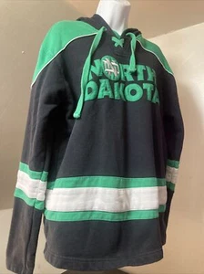 Vintage Champion Lace Up North Dakota Pullover Hoodie Sweatshirt Medium - Picture 1 of 24