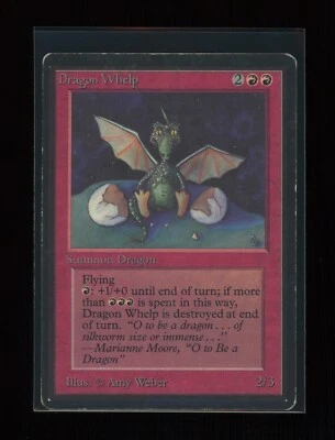 MTG Limited Edition Beta DRAGON WHELP Creature MP Uncommon Combine Shipping - Image 1 of 3