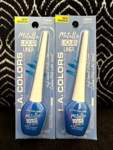 2pk LA COLORS TWILIGHT BLUE C69094 LIQUID EYELINER FINE TIP LINER PRECISE BRUSH - Picture 1 of 8