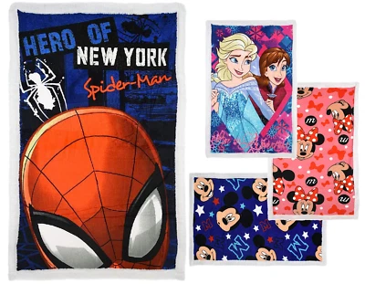 Plaid in pile 90 x 140 coperta copertina bimbi Frozen Mickey Spiderman Minnie - Immagine 1 di 4