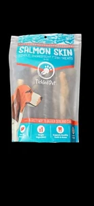 Tickled Pet Salmon Skin Rolls 6oz – All-Natural Dog Treats, Healthy & Crunchy - Picture 1 of 3