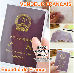 Timbres de France Couverture en Cuir de Passeport Etui de Passeport de Voyage