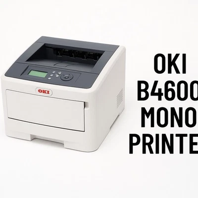 OKI B4600 Monochrome Laser Printer - White. 97% Life Remaining - Image 1 of 4