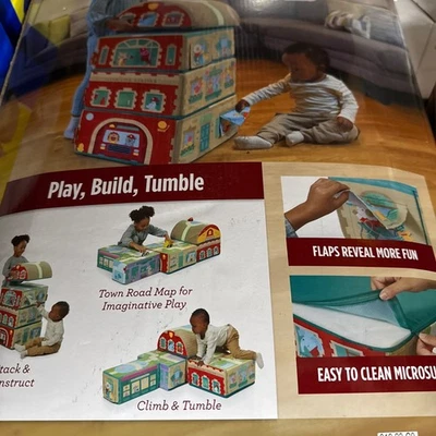 Radio Flyer Tumble Town Building Climbing Blocks Toddler Children Interactive - Image 1 of 2