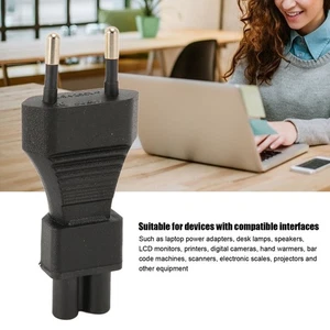 4x Male To IEC320 C5 Power Adapter 2.5A Plug And Play Power Socket Adapter NEW - Afbeelding 1 van 12