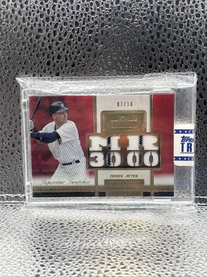 2012 TOPPS TRIBUTE SUPERSTAR SWATCHES #DJ DEREK JETER HOF Red /10 SSP MLB - Image 1 of 3
