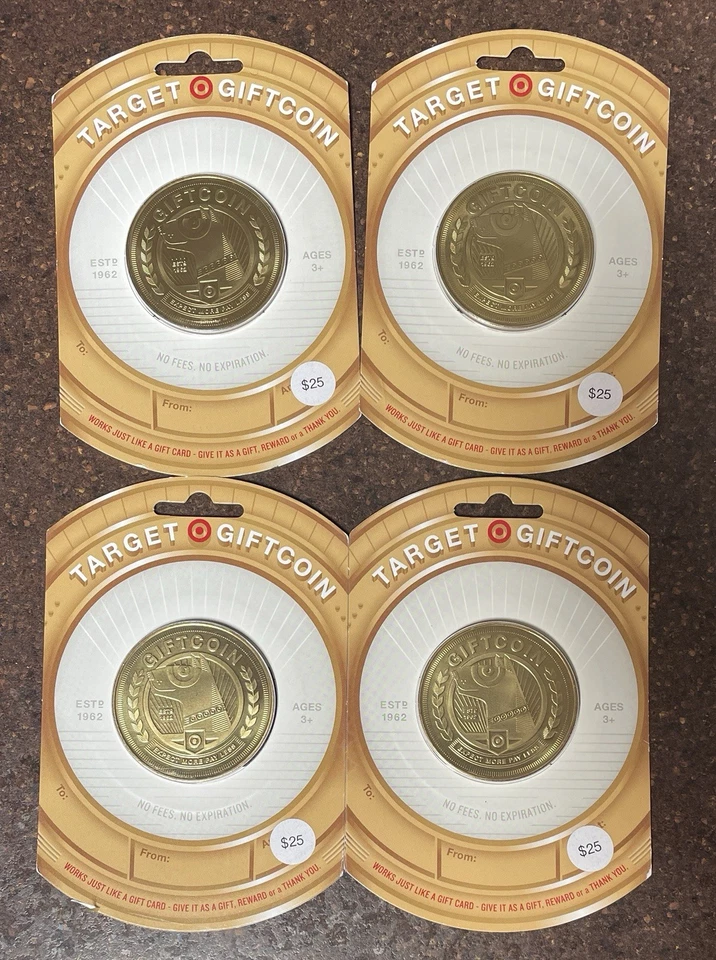 Nueva MONEDA DE ORO TARGET Bullseye Dog Giftcoin Tarjeta de regalo coleccionable Sin valor sellada Foto 1 de 1