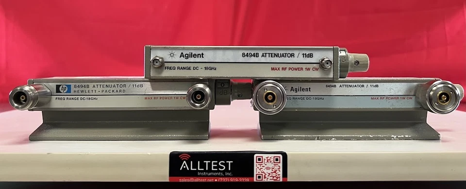 Agilent/Keysight 8494B Variable Attenuator, DC-18GHz, 11dB, ALL Connectors Avail - Image 1 of 2