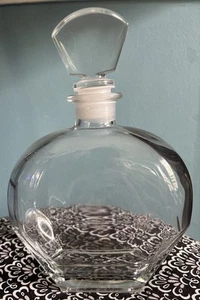 Luigi Bormioli Light & Music Crystal Decanter Bottle Italy Heavy 9" Vintage - Picture 1 of 4