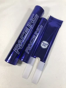 Race inc BMX PAD SET Blue Chrome Custom Racing Oldschool CBR PK RIPPER REPOP - Picture 1 of 8