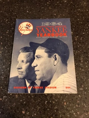 1964 New York Yankees Yearbook Yogi Berra Cover - Image 1 of 4