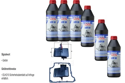 6L Liqui Moly Atf III Mahle Filtro de Aceite de Transmisión para Opel Vectra B - Imagen 1 de 3