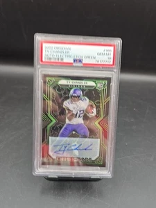 TY CHANDLER 2022 OBSIDIAN GREEN ETCH ROOKIE AUTOGRAPH RC AUTO SSP #’d /50 PSA 10 - Picture 1 of 2