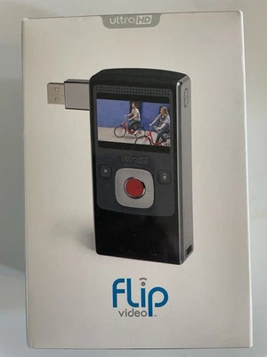 Flip Video U2120B Ultra HD Camcorder 8gb internal Memory. Black WORKING - Image 1 of 4