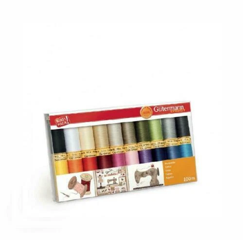 Thread Set: Natural Cotton C. No.50: 20 x 100m: Colour Assortment 1 - Image 1 of 1