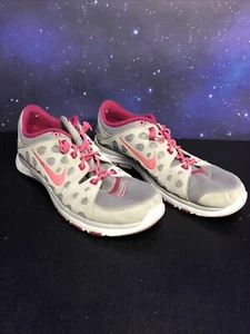 Nike Womens Flex Supreme Training Shoes Size 10.5 Gray Pink - Picture 1 of 11
