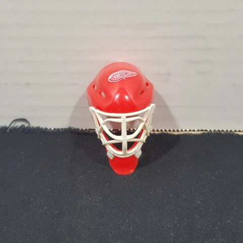NHL Detroit Red Wings Mini Hockey Goalie Helmet Face Mask Red White Cover