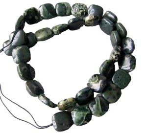 Exotic Forest Sediment Stone Bead Strand | 12x12x5mm | 33 Beads |