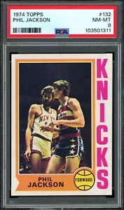 1974 Topps #132 PHIL JACKSON Knicks PSA 8 NM-MT nitido/centrato/ottimo colore - Foto 1 di 2