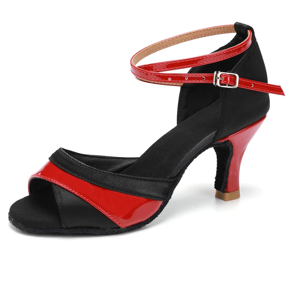 HROYL Ladies Women's Ballroom Latin Salsa Tango Dance Shoes 5/7cm heeled Indoor Dance
