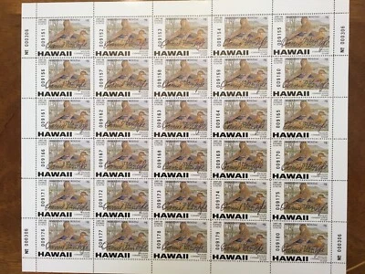 HI2 Hawaii SIGNED  **RARE** SIGNED Sheet Of 30 Daniel VanZyle 1997 - Image 1 of 4
