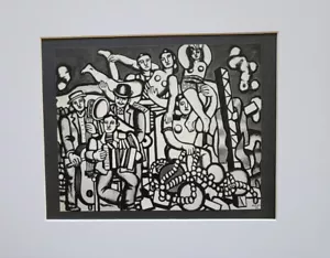 Fernand Leger ""Akrobaten und Musiker"" mattiertes Offset mit Lithographie 1971 - Bild 1 von 2