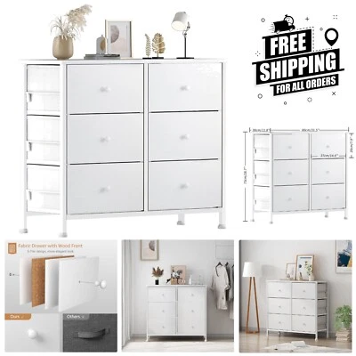 Компактный сундук для хранения с 6 ящиками белого цвета - легкая организация для любой комнаты - Изображение 1 из 4